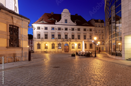 University Square in Wroclaw at dawn.