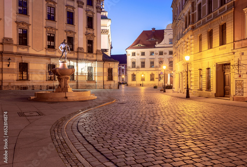 University Square in Wroclaw at dawn.