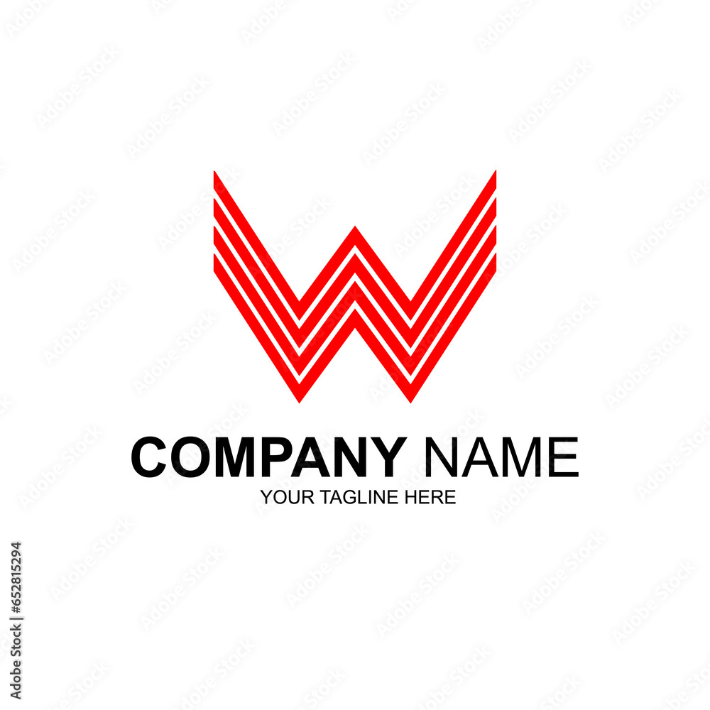W Letter Logo Design Vector. Abstract emblem design logo concept logotype element for template.