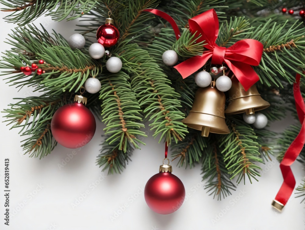 Fototapeta premium Christmas Decorations On A Tree