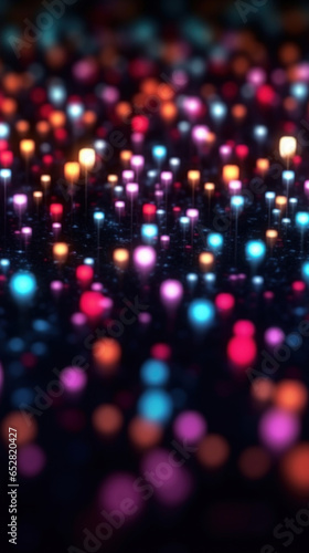 Abstract multicolored background consisting of glowing dots