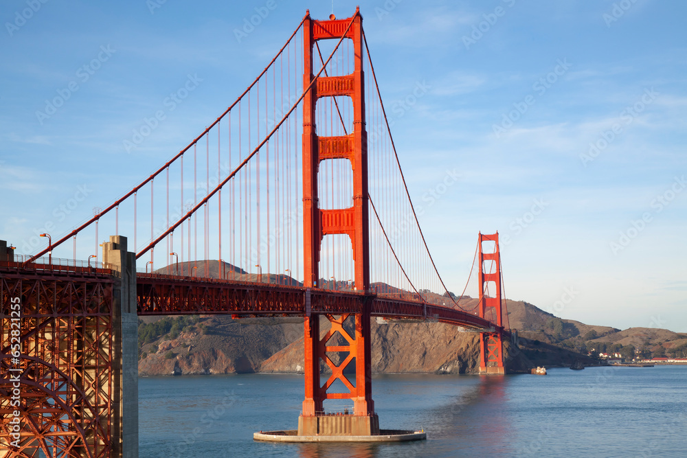 Fototapeta premium View of famous landmark the Golden Gate Bridge . San Francisco, California, USA