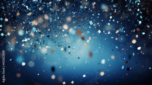 Abstract background with blue confetti