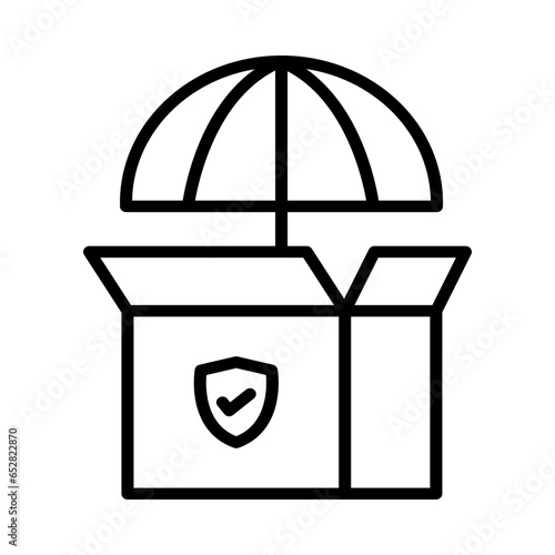 Safe Packaging icon. Illustration of shipping goods protected by insurance