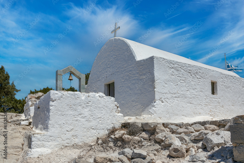 Kapelle auf der Burg Monolithos auf der Insel Rhodos in Griechenland