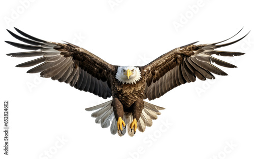 Image of Bald Eagle Isolated on Transparent Background PNG. Generative AI © Haider