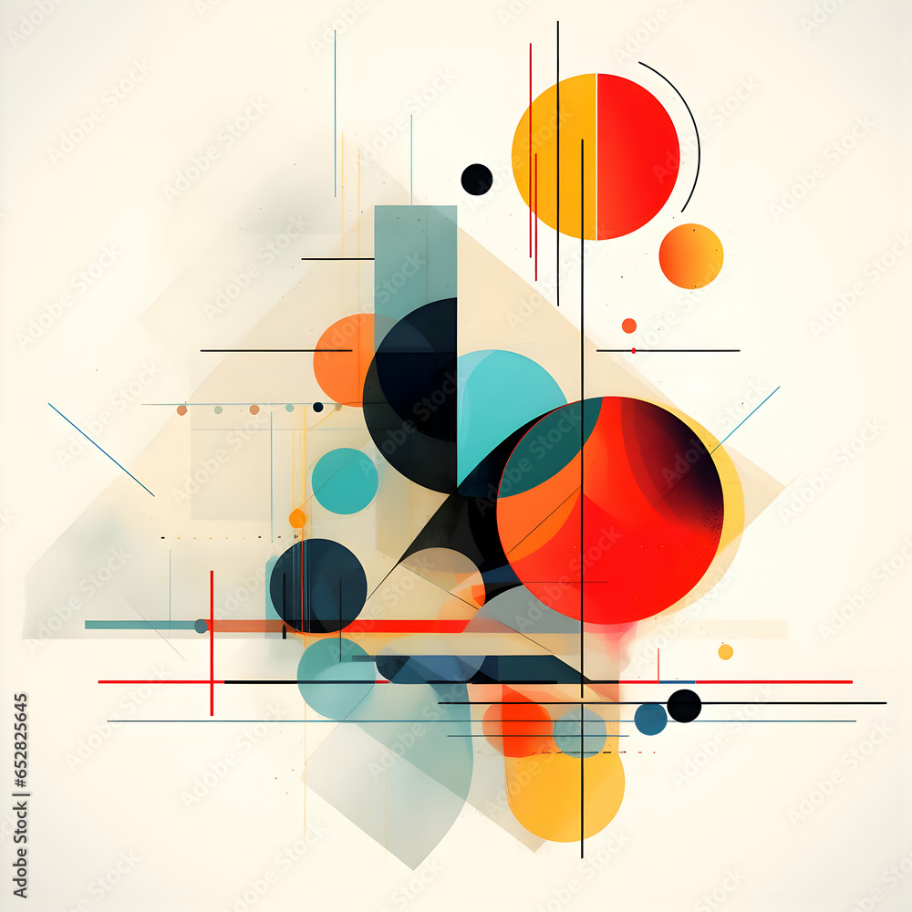 Obraz premium Abstract Geometric art Shapes Graphics. High quality