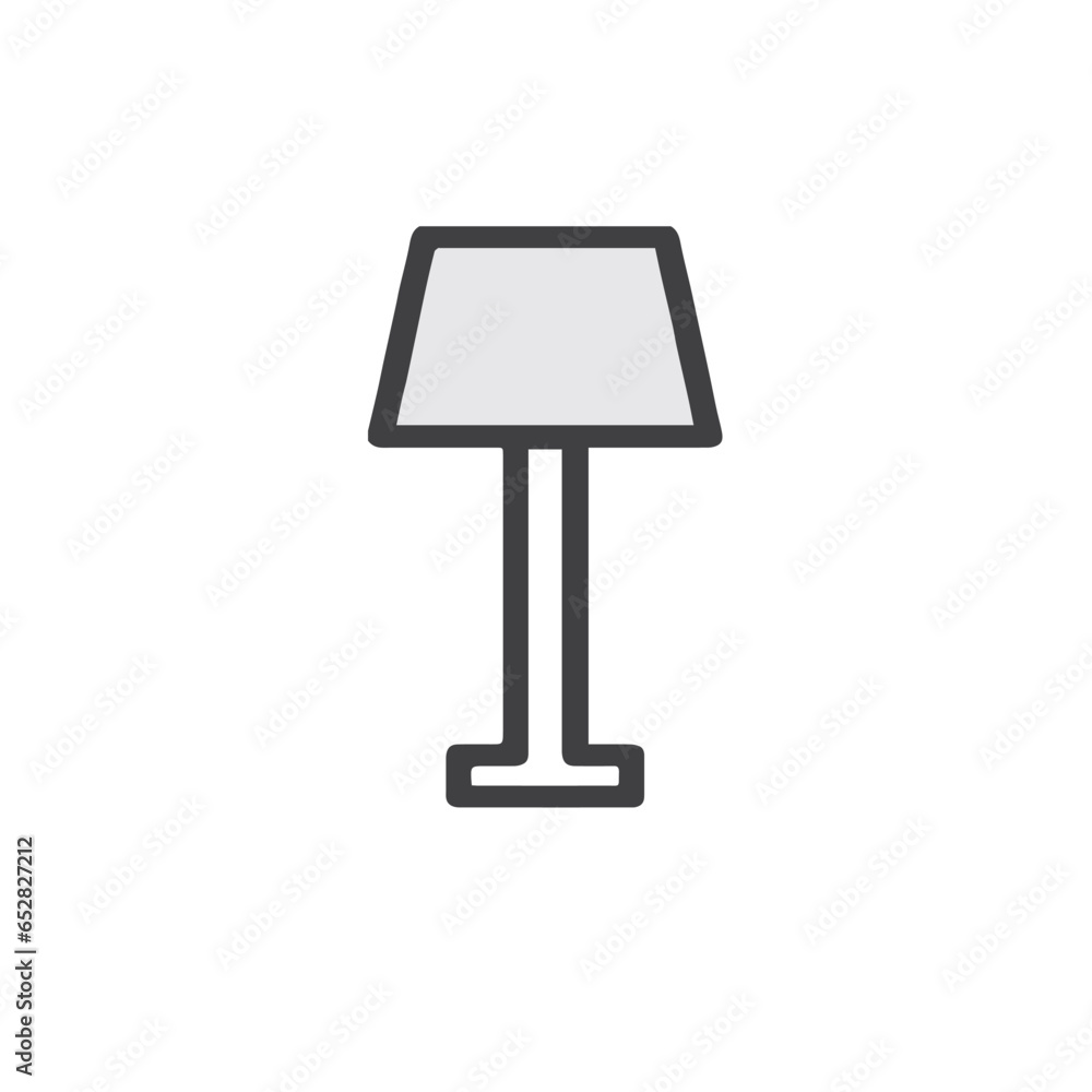 Lamps on a white background. Furniture chandelier, floor and table lamp in flat cartoon style. Chandeliers, illuminator, flashlight - elements of a modern interior Lamps on a white background. Furniture chandelier, floor and table lamp in flat cartoon style. Chandeliers, illuminator, flashlight - elements of a modern interior