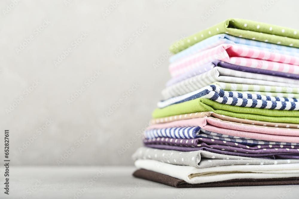 Clean kitchen textiles made of cotton and linen Clean kitchen textiles made of cotton and linen