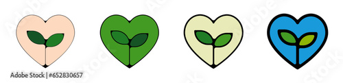 Icone bouton pictogramme signe symbole et logo sauver la planète coeur