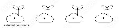 Icone logo pictogramme et symbole nuage écologique eau 
