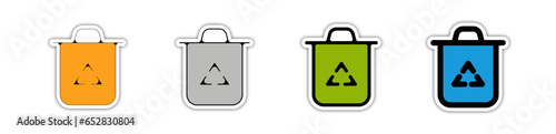 Pictogramme signe et symbole poubelle tri des déchets