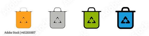 Pictogramme signe et symbole poubelle tri des déchets