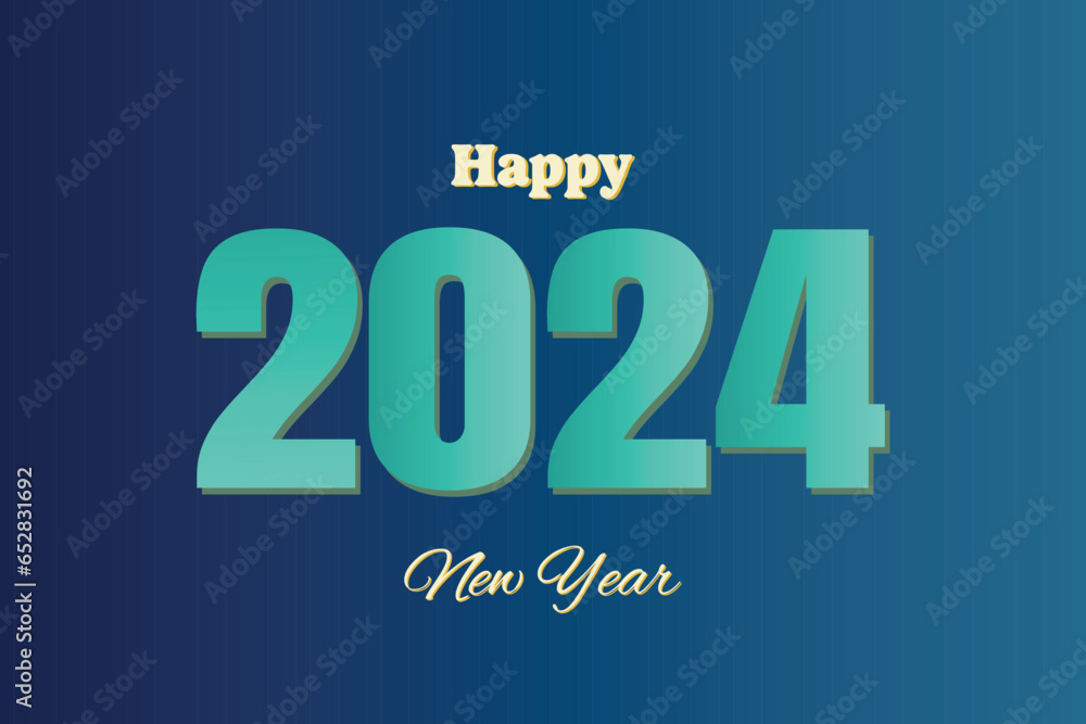 Happy New Year 2024 design for greeting card, calendar, social media posts or etc. Happy New Year 2024 design for greeting card, calendar, social media posts or etc.