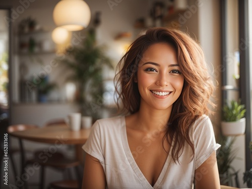 Woman Entrepreneur in a Cafe