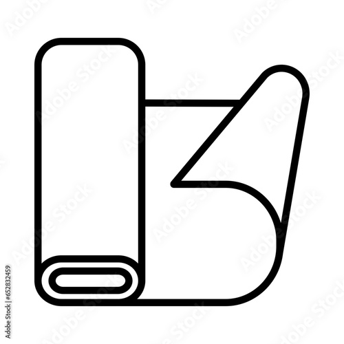 Rolled Carpet Icon in Line Style. Carpet icon