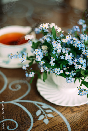 flowers, forget-me-nots, white forget-me-nots, flowers of blue-white forget-me-nots, close-up, boraginaceae, myosotis,