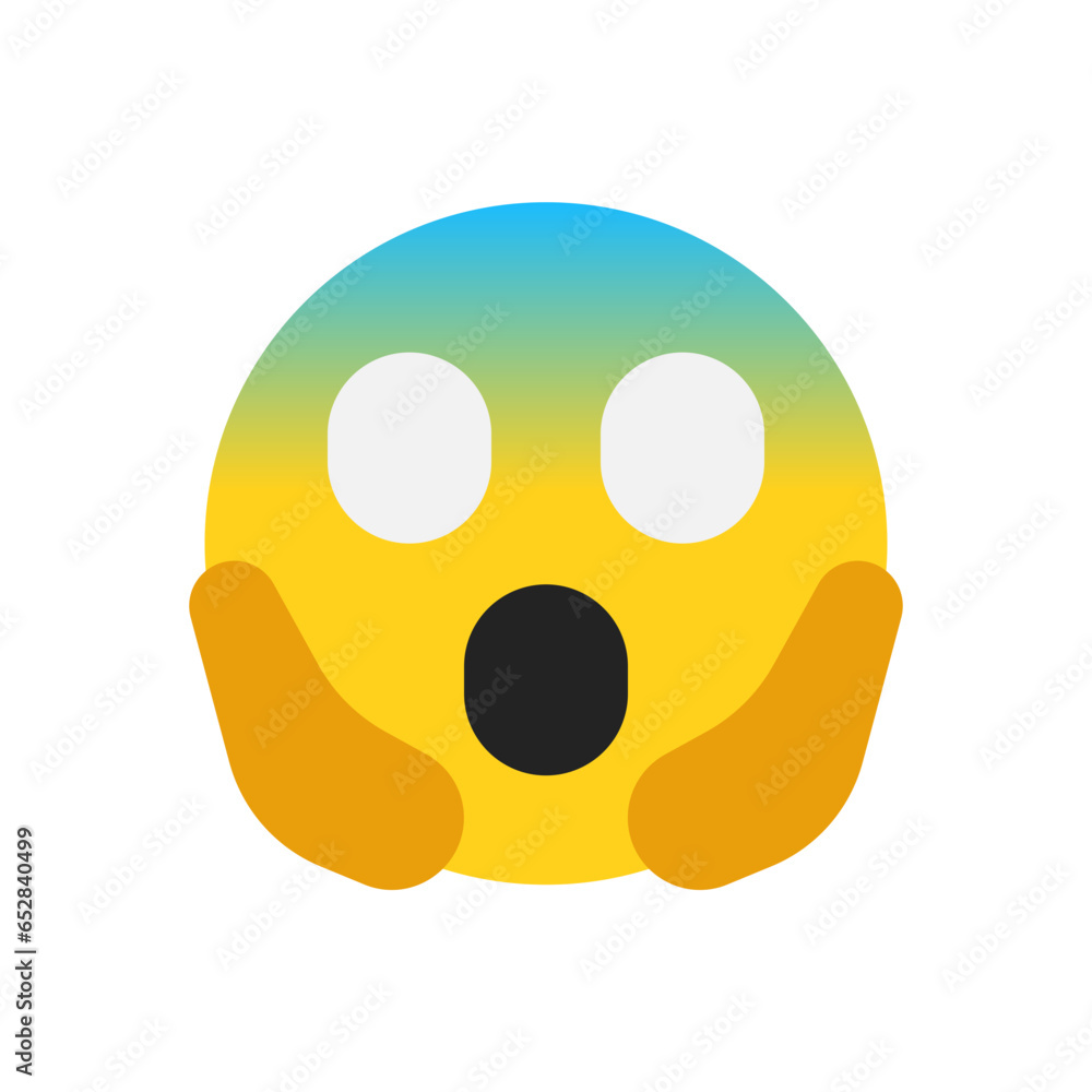 Fototapeta premium Fear Face - Emoticon