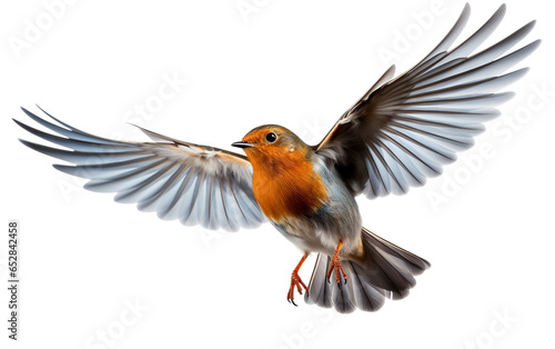 European Robin Bird Isolated on Transparent Background PNG Fototapet
