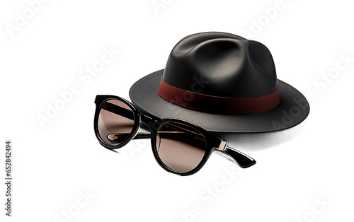 Eyeglasses Photo Camera with Black Cap Isolated on Transparent Background PNG. Generative AI