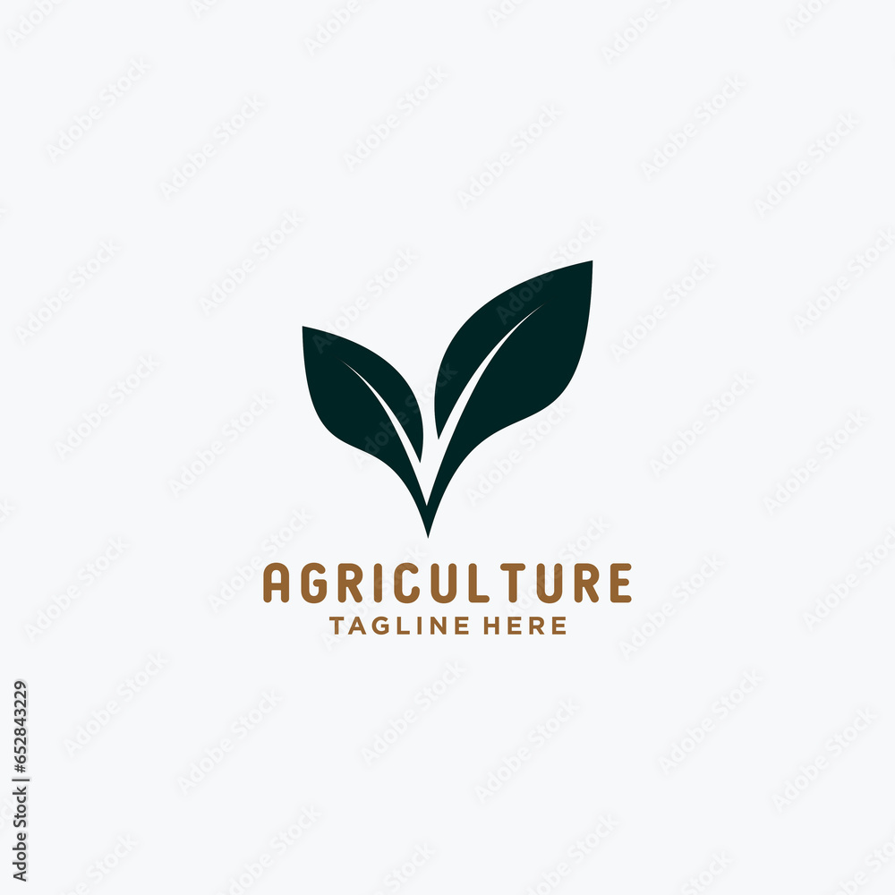 Green leaf icon logo vector abstract style leaf logo Green leaf icon logo vector abstract style leaf logo