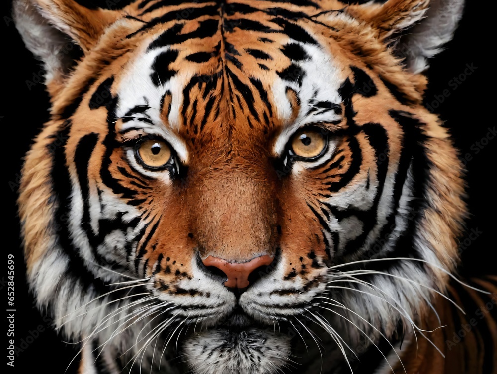 A Close Up Of A Tiger'S Face A Close Up Of A Tiger'S Face
