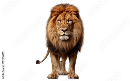 Mufasa Lion from its Front Isolated on Transparent Background PNG. Generative AI © Haider