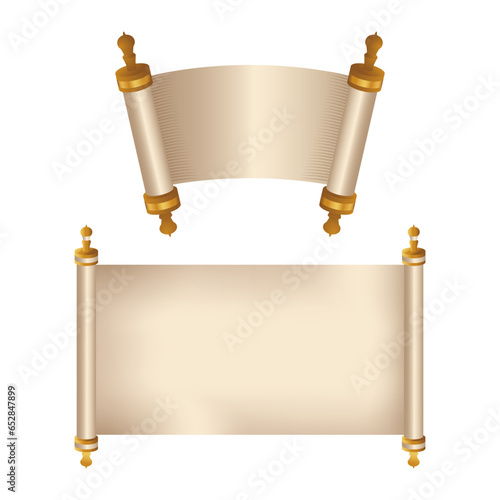 Torah scroll book bible shavuot with old paper illustration
