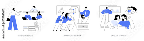 Acquire knowledge isolated cartoon vector illustrations se