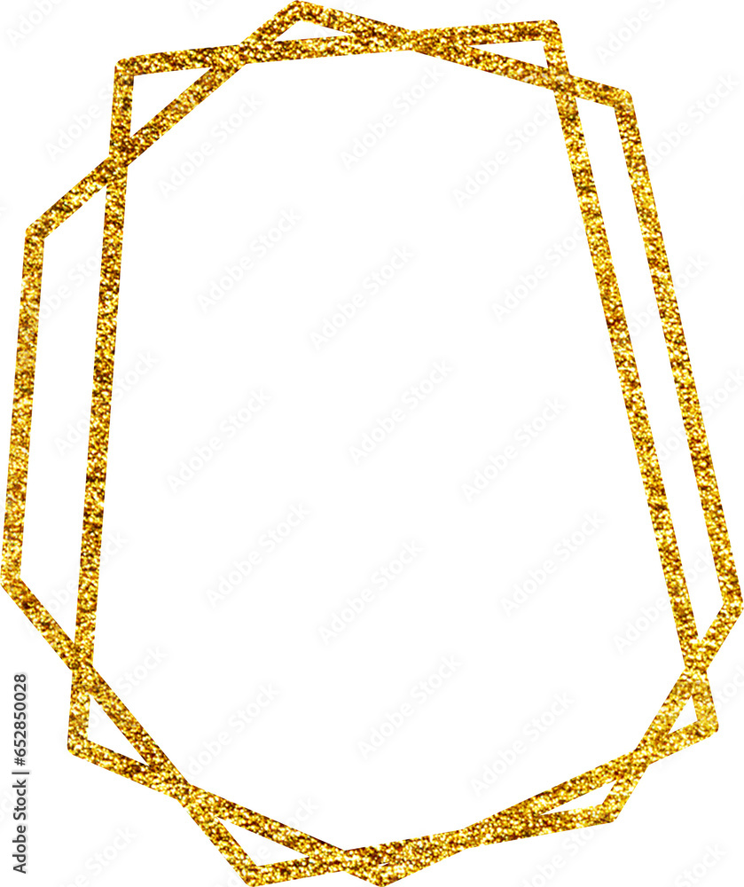 Gold Crystal Geometric Shape Gold Crystal Geometric Shape