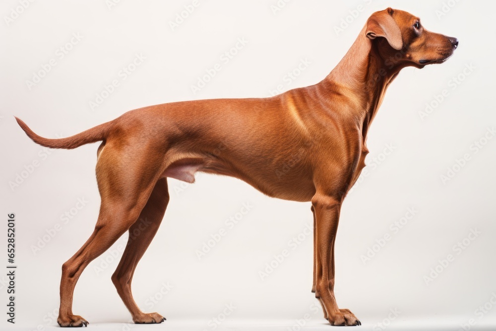 side view of dog limp due to hind leg joint pain Stock Photo Adobe Stock