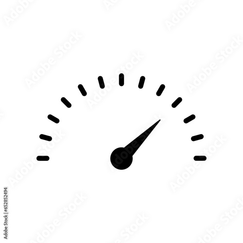 Speedometer icon. Dashboard indicator, tachometer, speed measurement, accelerate equipment. Modern style web page, app symbol. Vector illustration design.