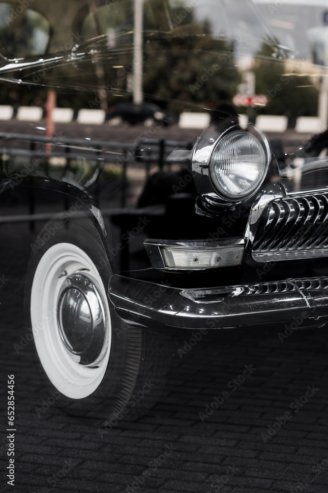 black retro car