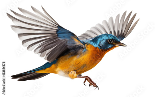 Swift Barn Swallow Bird is flaying Isolated on Transparent Background PNG. Generative AI © Haider