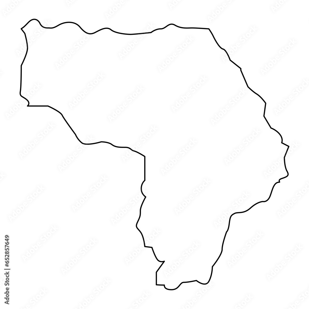 Kapisa province map, administrative division of Afghanistan.