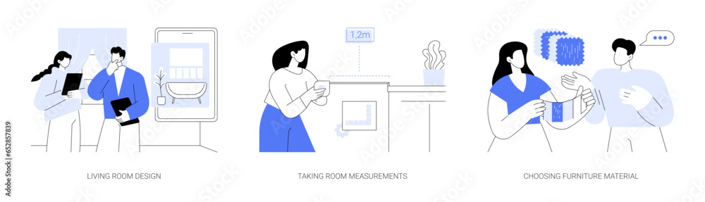 Interior rennovation abstract concept vector illustrations. Interior rennovation abstract concept vector illustrations.