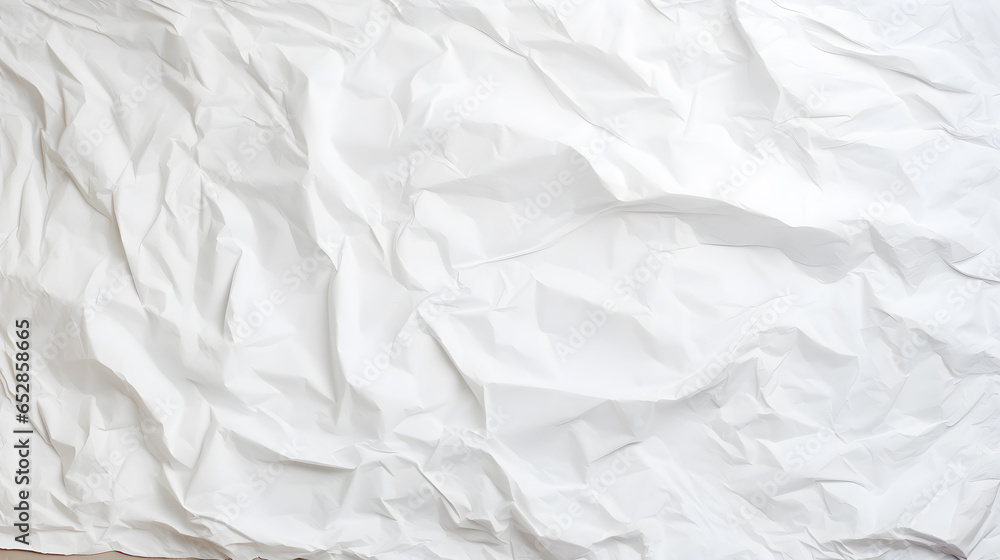 Fototapeta premium white crumpled and creased paper poster texture background.