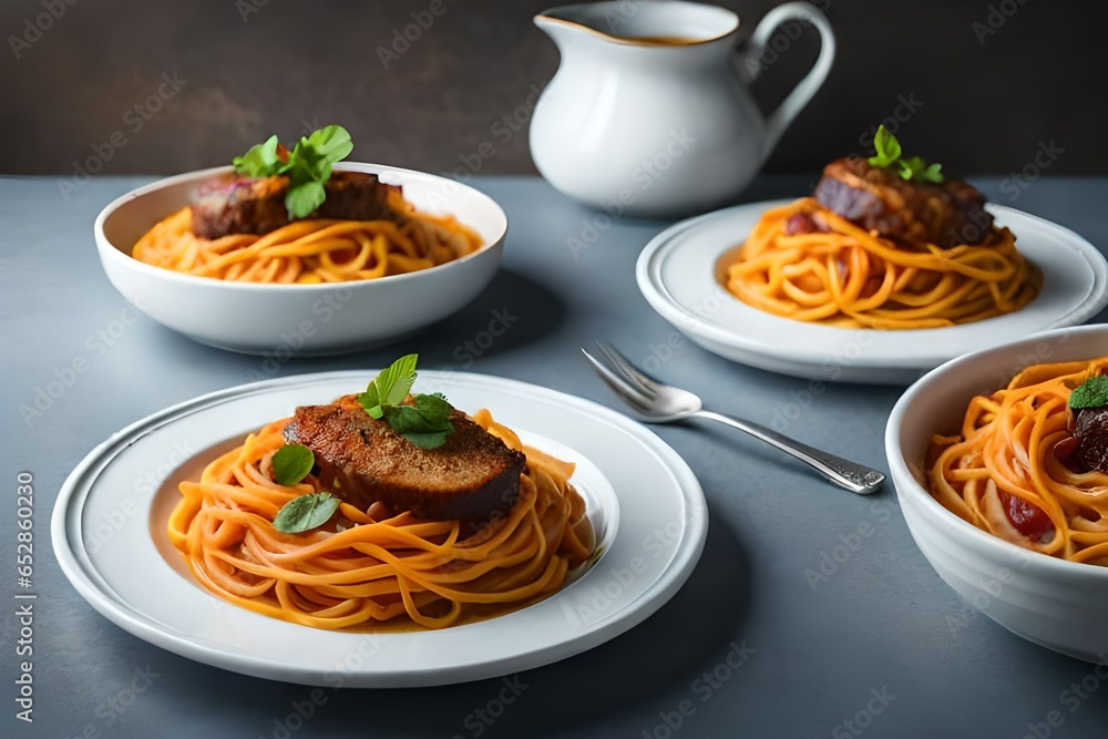 Fototapeta premium spaghetti with tomato sauce
