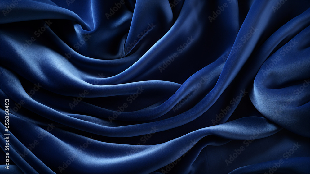 Fototapeta premium draped Smooth and rich blue velour texture. Luxurious velour background pattern.