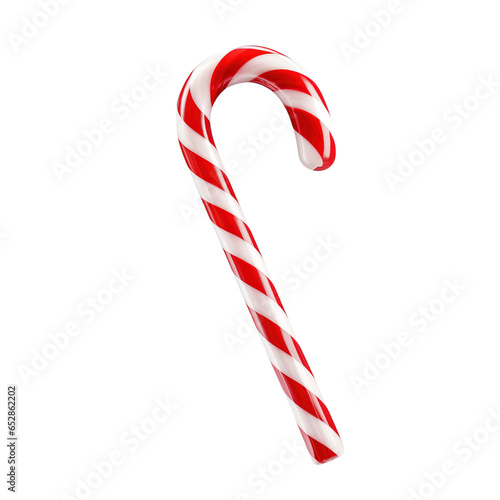 realistic candy cane isolated on a white background