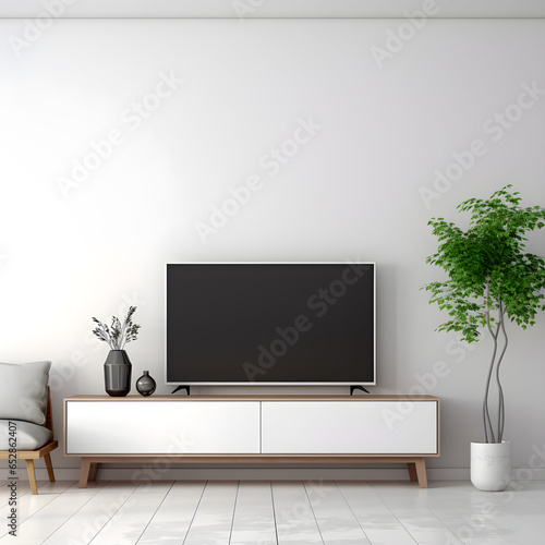 living room with tv