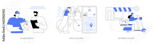 Delivery services abstract concept vector illustrations.