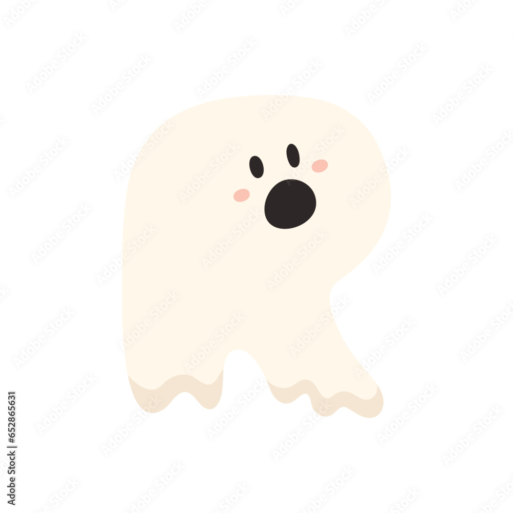 Cute Halloween alphabet letter R ghost character. Funny kids decorative lettering. for t-shirt, nursery decoration, baby shower, greeting card, invitation, scrapbooking. Vector stock illustration Cute Halloween alphabet letter R ghost character. Funny kids decorative lettering. for t-shirt, nursery decoration, baby shower, greeting card, invitation, scrapbooking. Vector stock illustration