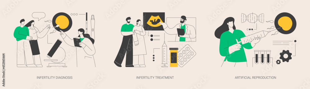 Family planning abstract concept vector illustrations. Family planning abstract concept vector illustrations.
