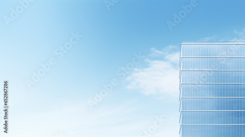 Modern office building with sky background
