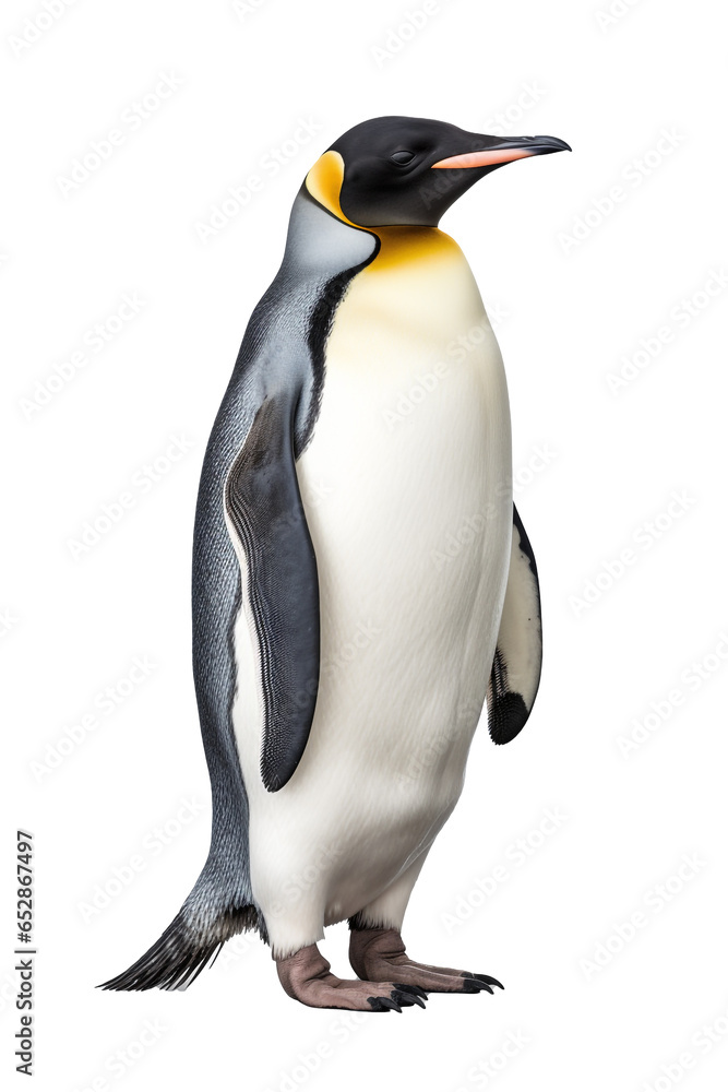 Fototapeta premium Penguin standing isolated, no background, png