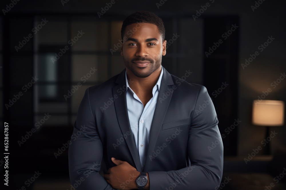 Black Male Psychologist Professional Employment Workplace Background Generative AI Black Male Psychologist Professional Employment Workplace Background Generative AI