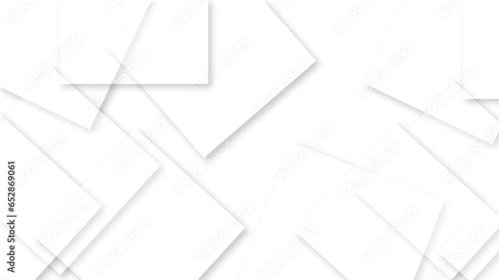 Abstract white and gray background with lines white background for your design. Abstract white square shape with futuristic background. White square vector background for cards, flyer, poster, banner,