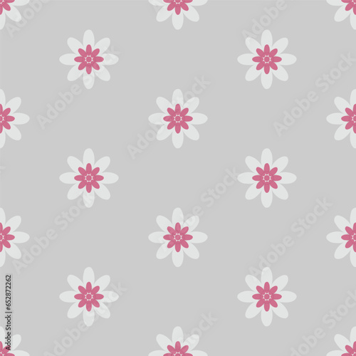 Seamless Abstract Flower Pattern from Ellipses