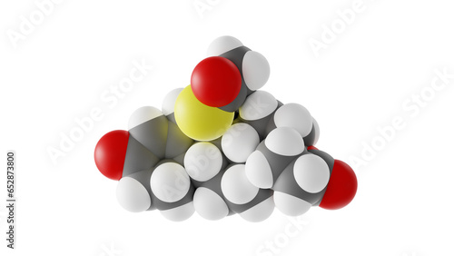 spironolactone molecule, mineralocorticoid aldosterone receptor antagonists molecular structure, isolated 3d model van der Waals photo